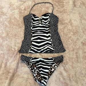 La Blanca animal print tankini